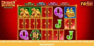 God of Fortune: 5x3 reels, festive lanterns & free spins for timeless prosperity