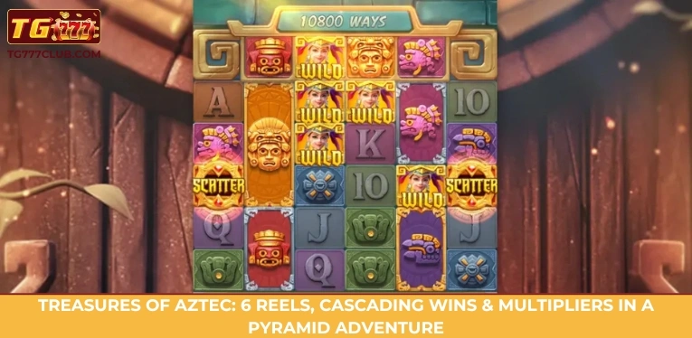Treasures of Aztec: 6 reels, cascading wins & multipliers in a pyramid adventure